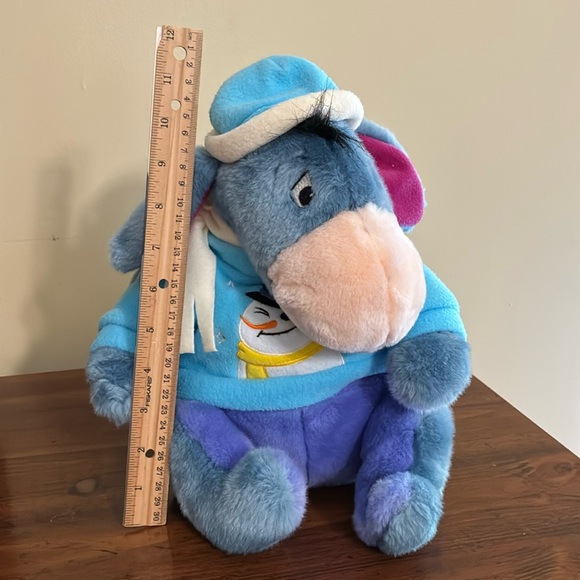 EEYORE PLUSH in SNOWMAN SWEATER (11” seated) - Picture 13 of 13